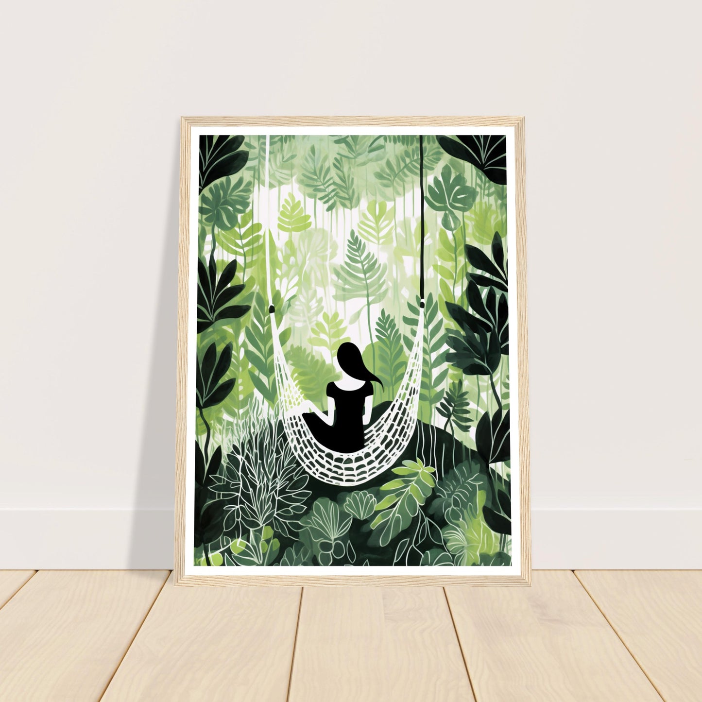 Minimalist Hammock In Lush Chic Garden Wall Art Print