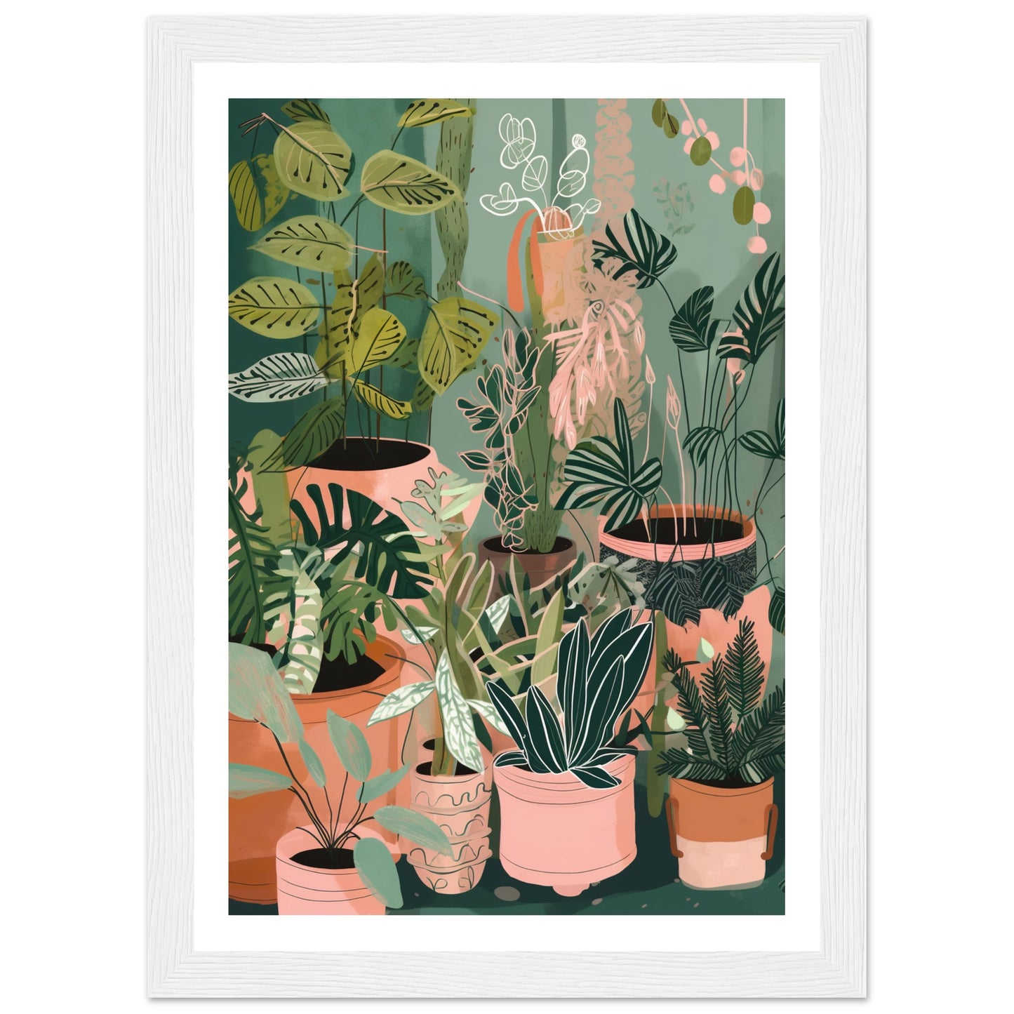 Potted House Plant Party Wall Art Print