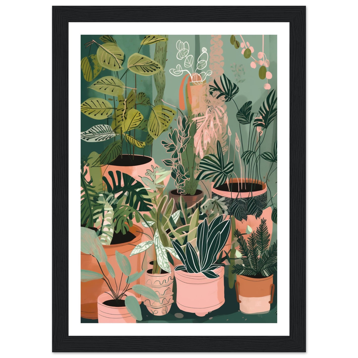 Potted House Plant Party Wall Art Print