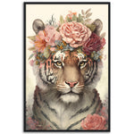 Load image into Gallery viewer, Tiger Queen Floral Regency Wall Art Print
