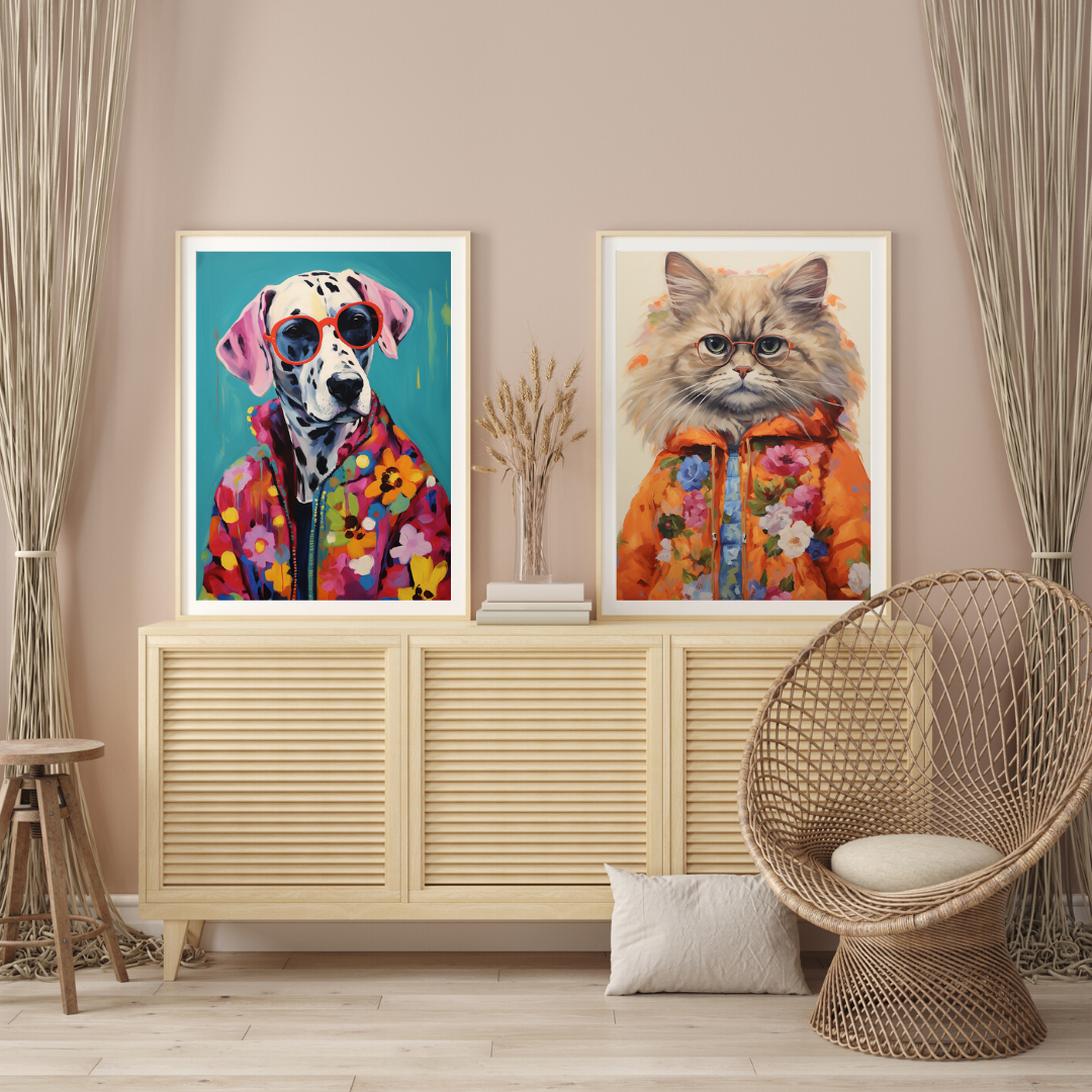 5 Quirky and Vibrant Animal Portraiture Art Prints to Revive Your Space