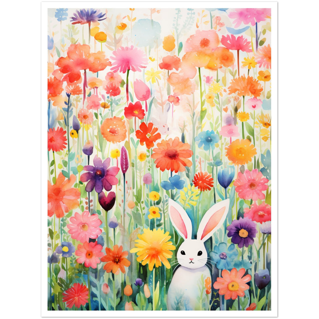 Vibrant Floral Fantasy Wall Art Print