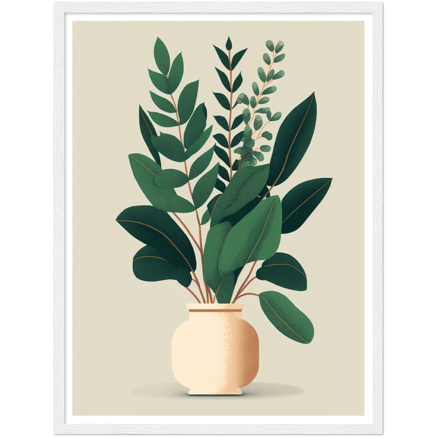 ZZ Plant Vase Wall Art Print