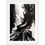 Load image into Gallery viewer, Organic Depths: Black &amp; White Melt Painting Wall Art Print