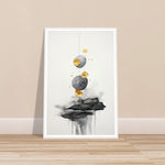 Load image into Gallery viewer, Golden Glimmers Amongst Dark Clouds Wall Art Print