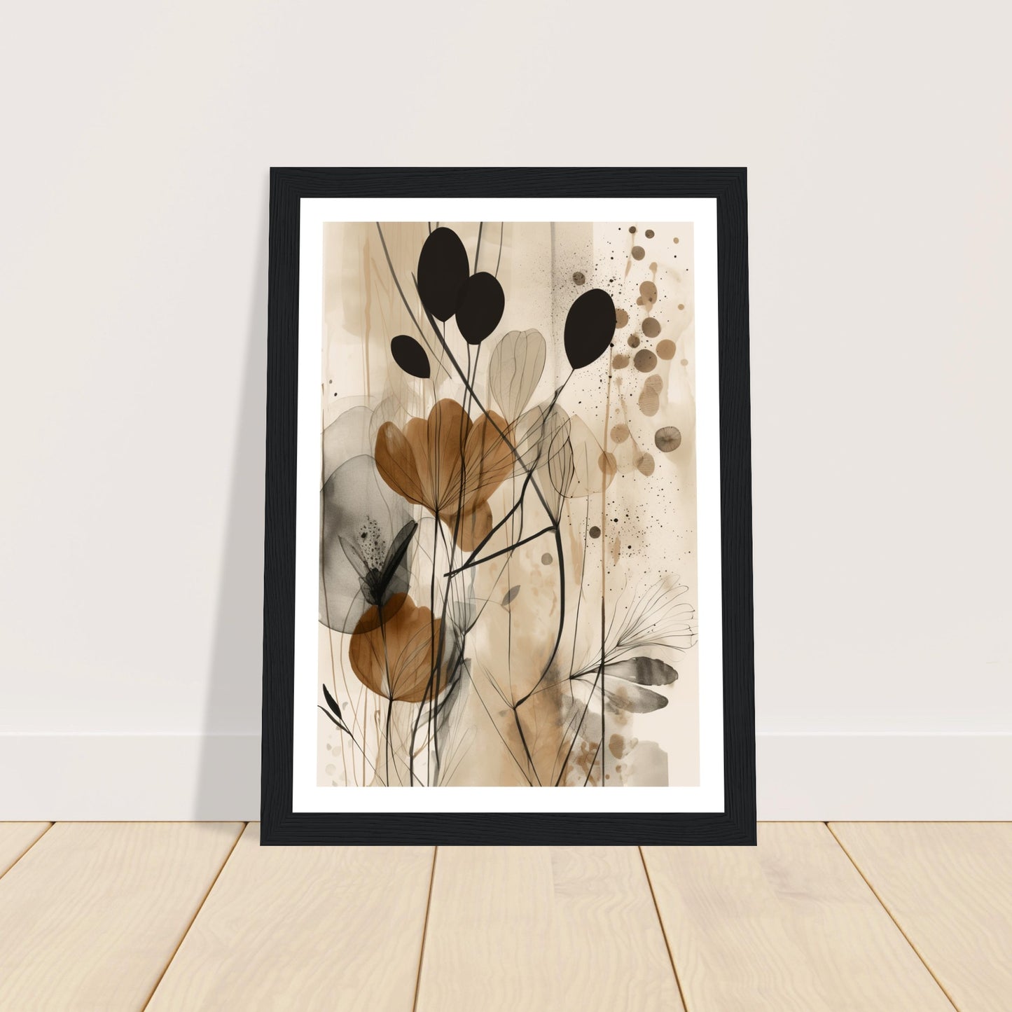 Earthly Abstract Plant Patterns Collage Wall Art Print