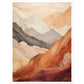 Tranquil Earthly Abstract Mountain Ranges Wall Art Print