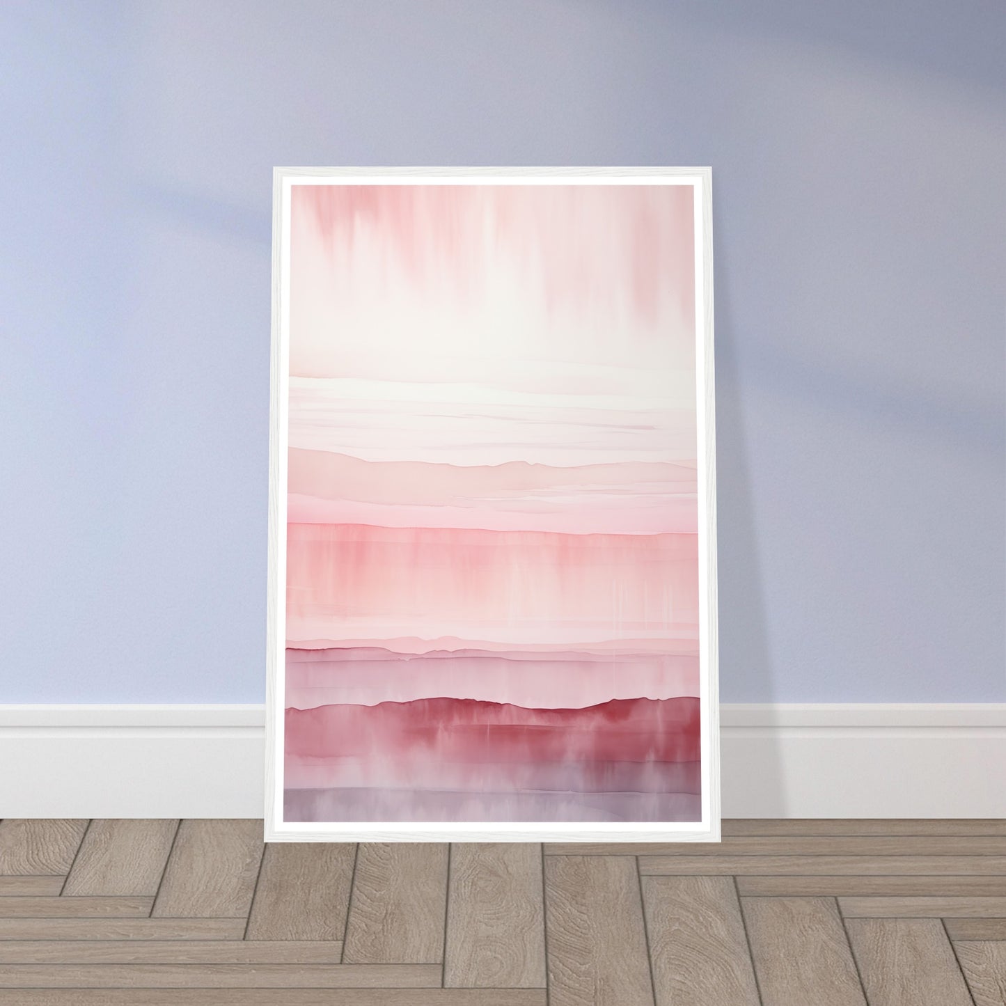 Minimalist Light Pink Abstract Wall Art Print