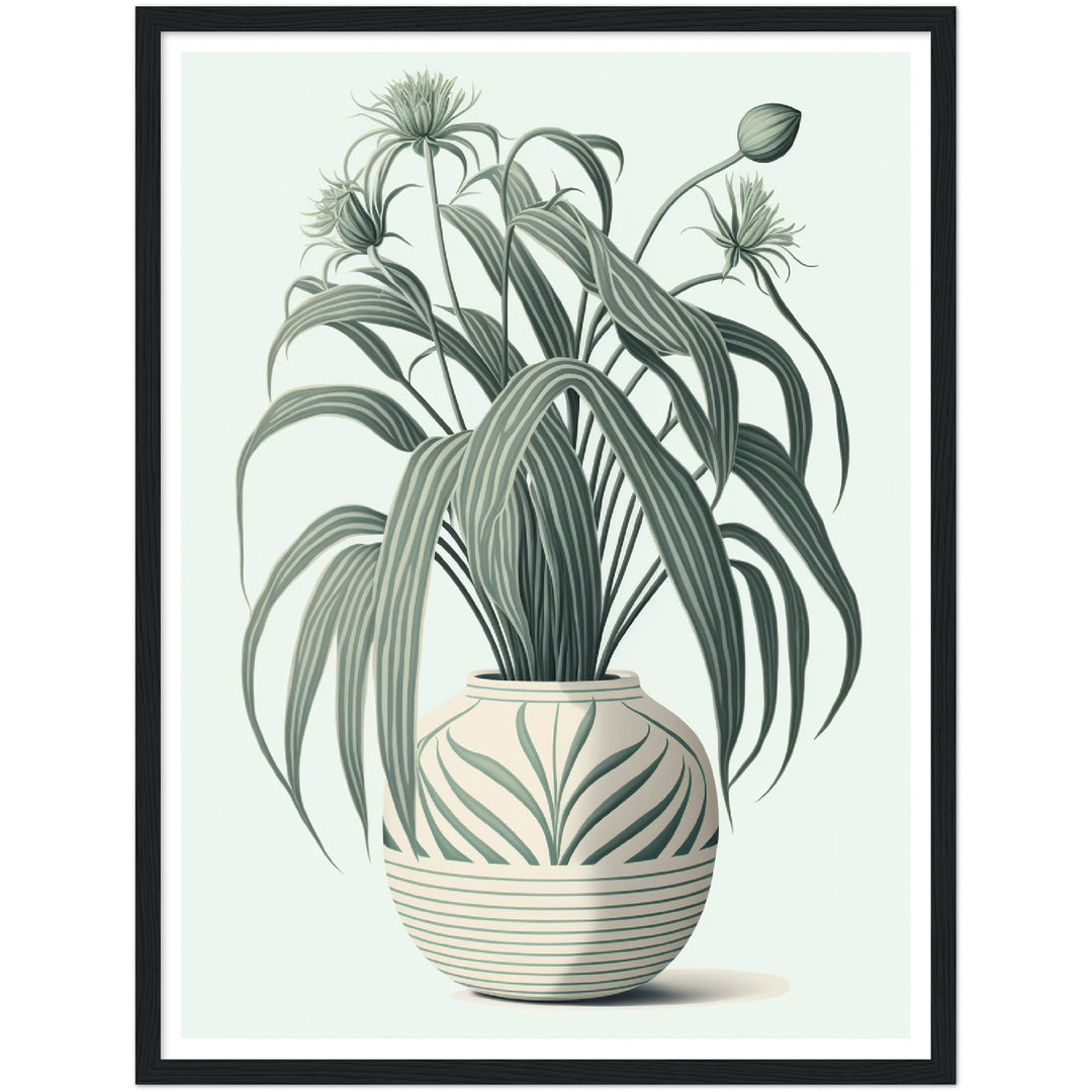 Spider Plant Vase Wall Art Print