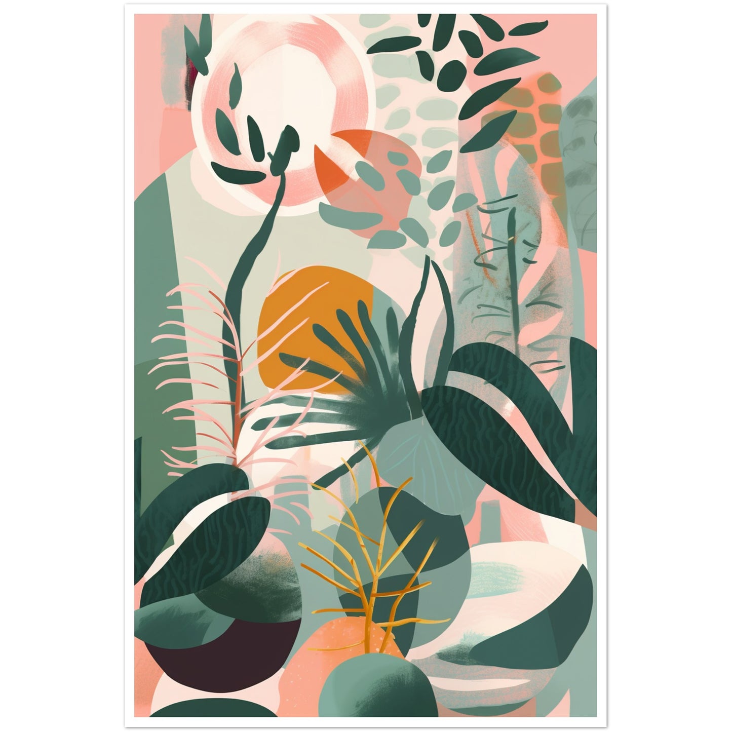 Plant Party Pretty Pastels Wall Art Print