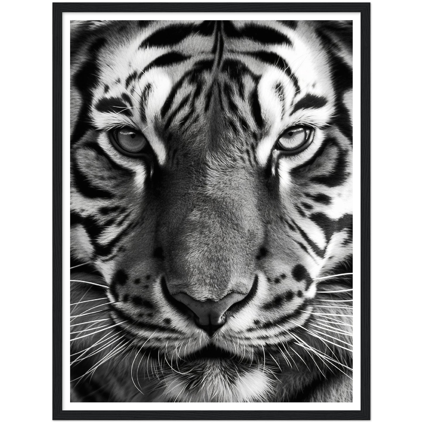 Wild Gaze: Tiger Close-Up Photograph Wall Art Print