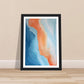 Melted Streams of Orange and Blue Abstract Painting Wall Art Print