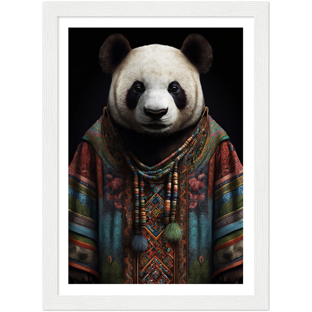 Panda in Dashiki Wall Art Print