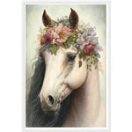 Load image into Gallery viewer, Flower Crowned Horse Wall Art Print
