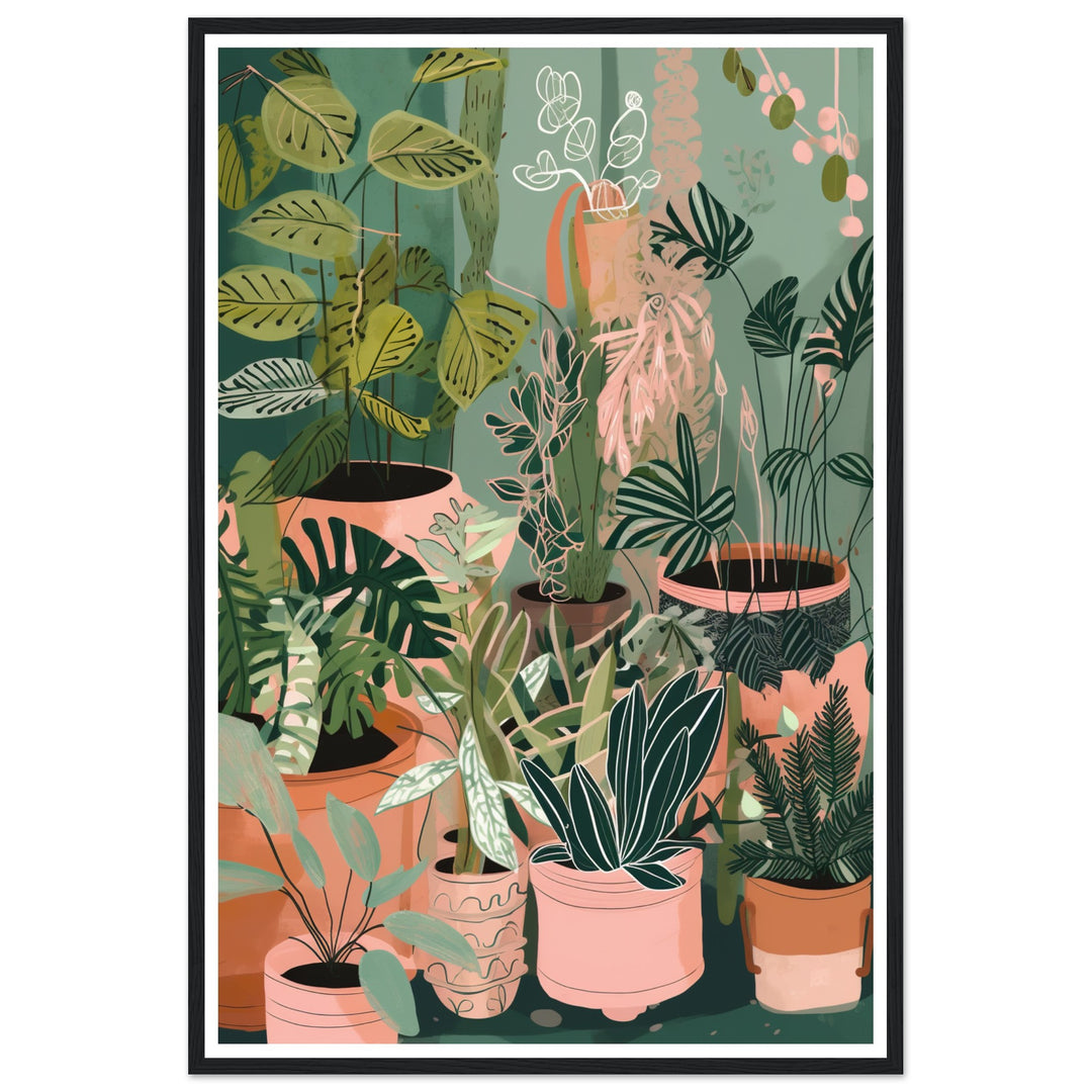 Potted House Plant Party Wall Art Print