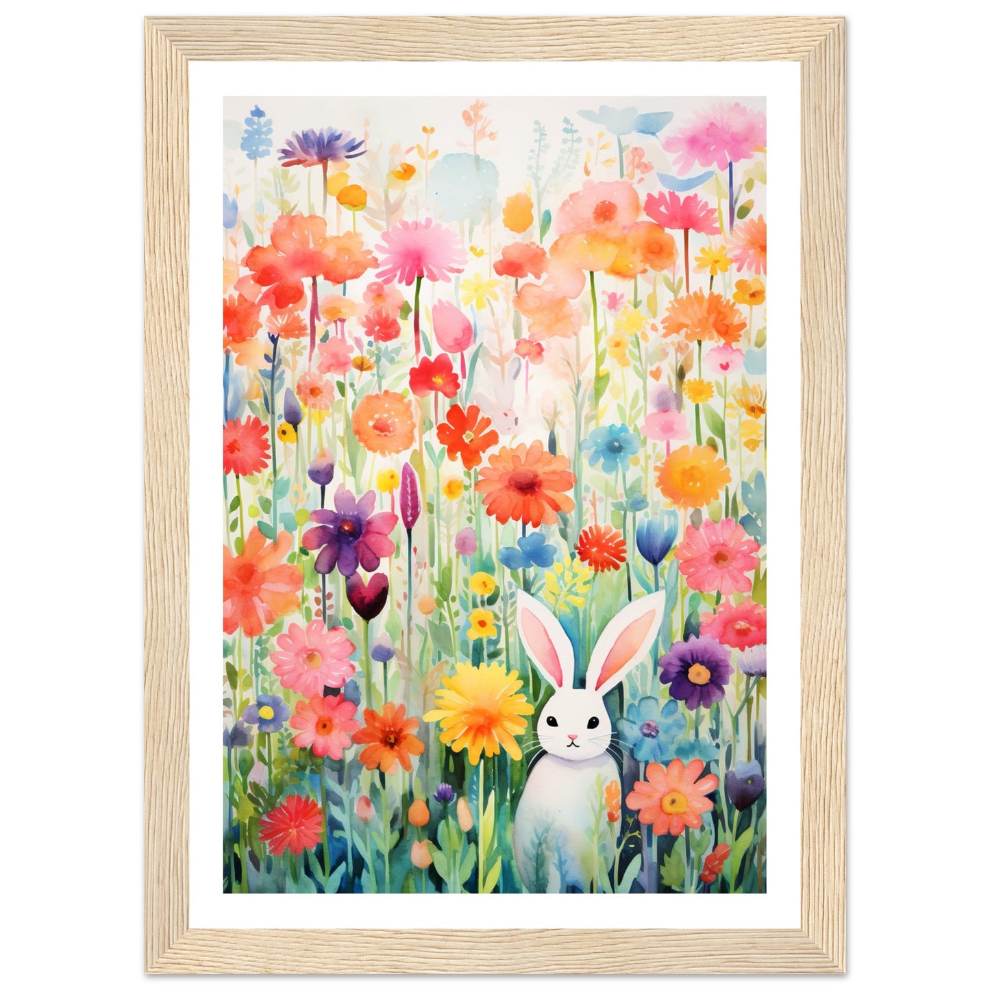 Vibrant Floral Fantasy Wall Art Print