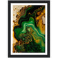 Organic Depths: Green & Brown Painting Wall Art Print