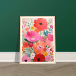 Load image into Gallery viewer, Joyful Blooming Abstract Flowers Painting Wall Art Print