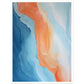 Melted Streams of Orange and Blue Abstract Painting Wall Art Print