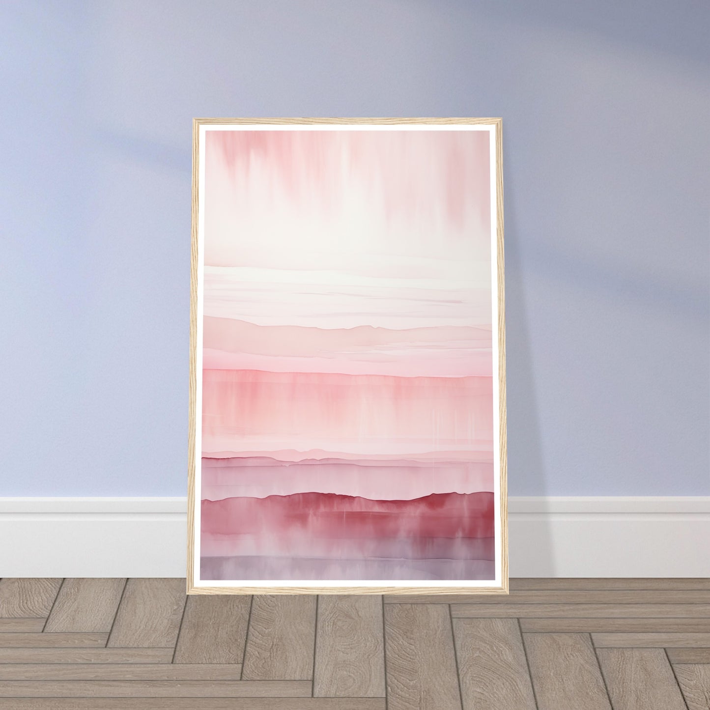 Minimalist Light Pink Abstract Wall Art Print