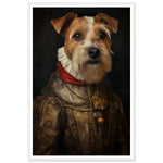 Load image into Gallery viewer, Tudor-Era Neck Ruff Dog Portraiture Wall Art Print
