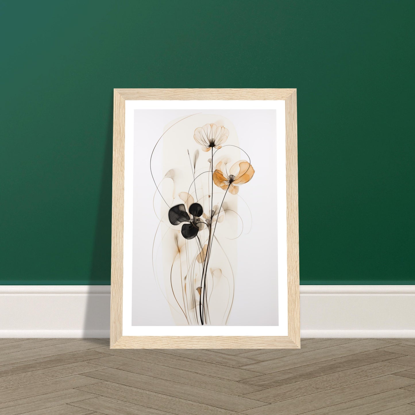 Muted Floral Petal Whimsy Wall Art Print