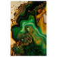 Organic Depths: Green & Brown Painting Wall Art Print