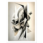 Load image into Gallery viewer, Modern Abstract Black and White Shapes Wall Art Print
