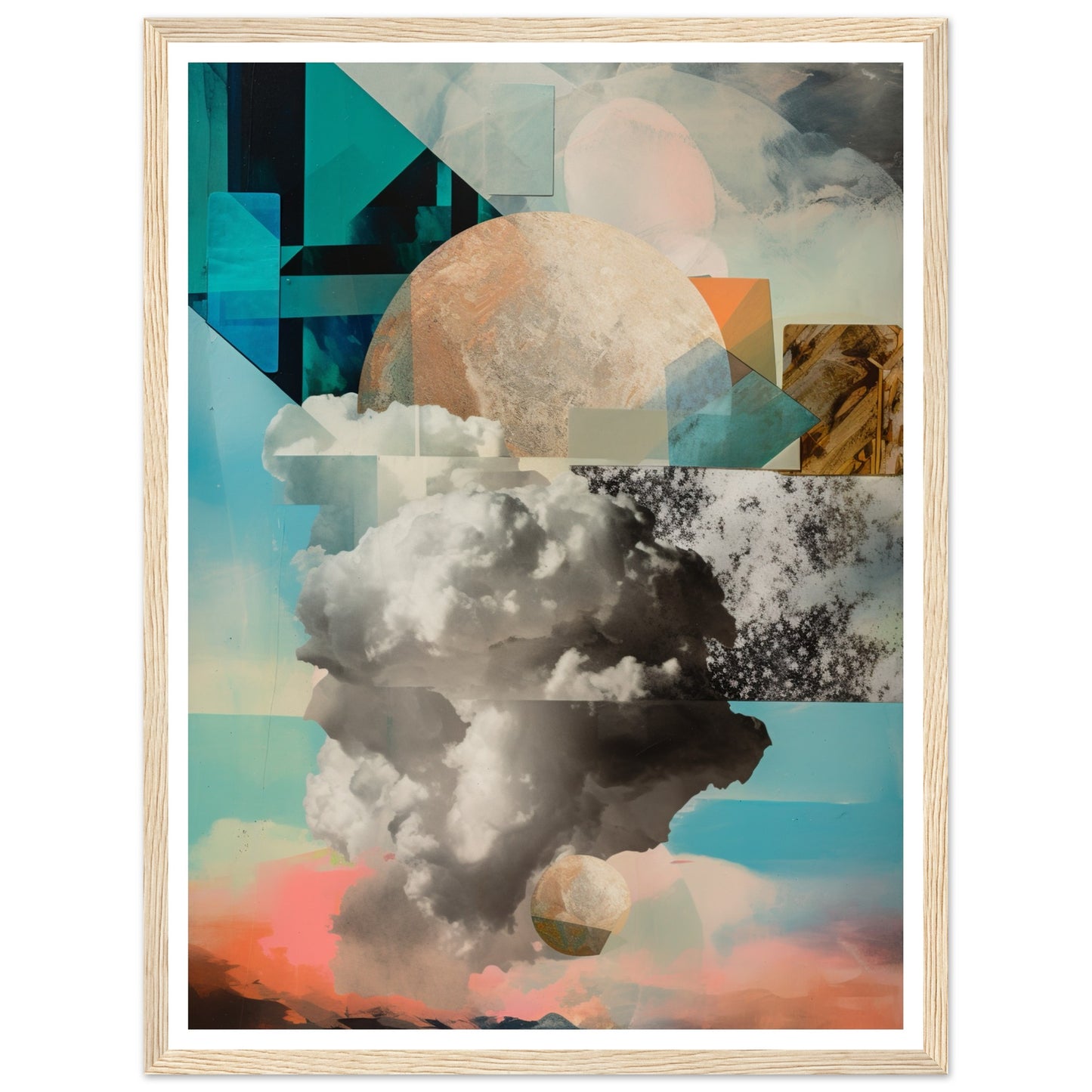 Celestial Cloud Collage Dreamscape Wall Art Print