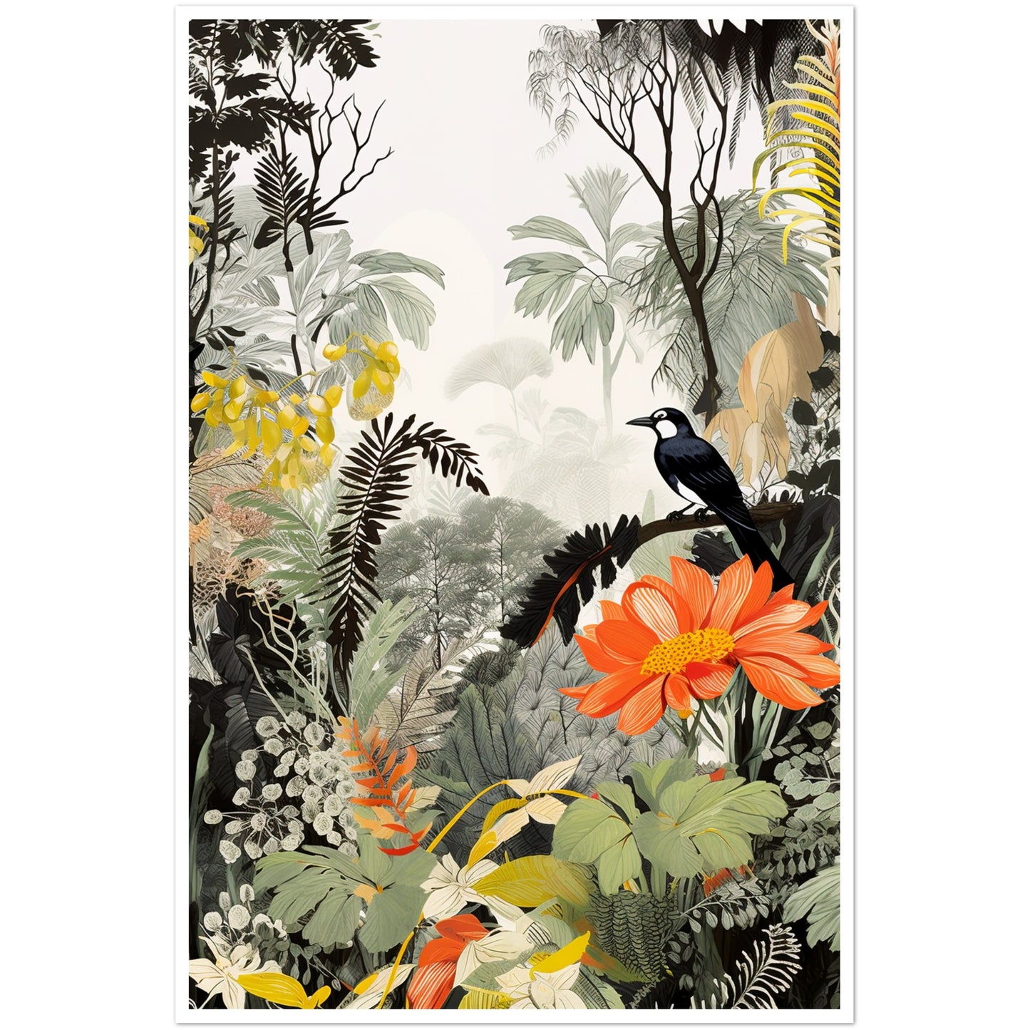 Lush Jungle Canopy Wall Art Print