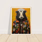 Groovy Hippy Skunk in Flower Power Jacket Wall Art Print