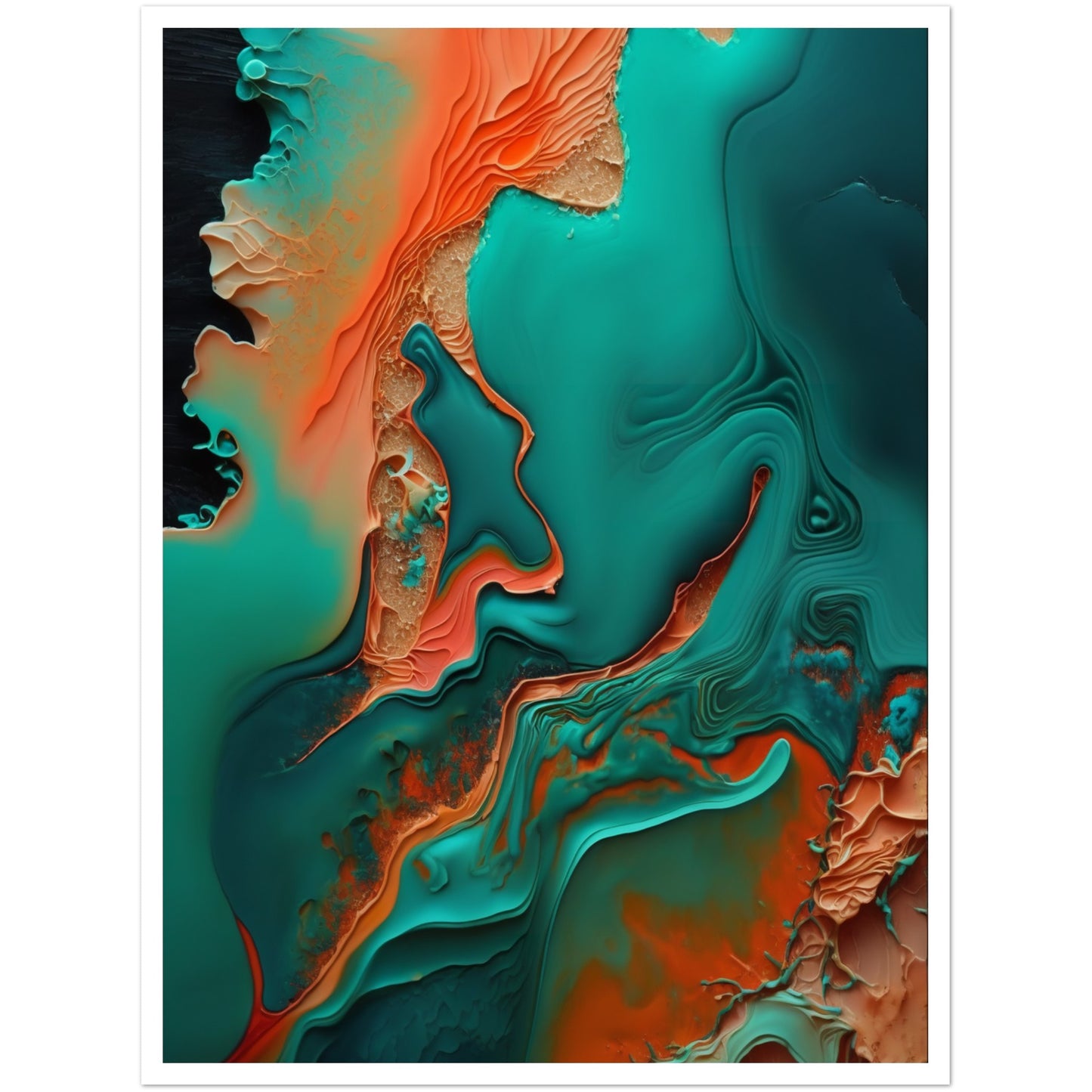 Oceanic Dreamscape Abstract Painting Wall Art Print