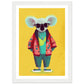 Trendy Koala Couture Illustration Wall Art Print