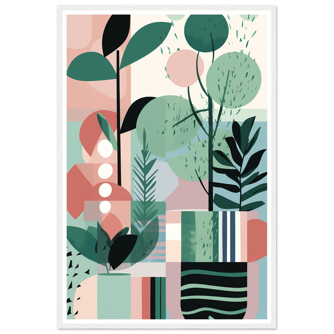 Plant Botanical Abstract Patterns Illustration Wall Art Print