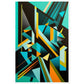 Turquoise Tango: Geometric Abstract Wall Art Print