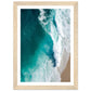 Blue Surge - Aerial Photograph of Ocean Waves Wall Art Print