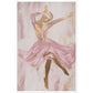 Fluid Ballet Dancer in Pink and Gold Wall Art Print