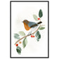 Pretty Perched Robin Wall Art Print