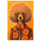 Poodle Chic Dog In Floral Shirt Wall Art Print