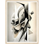 Load image into Gallery viewer, Modern Abstract Black and White Shapes Wall Art Print
