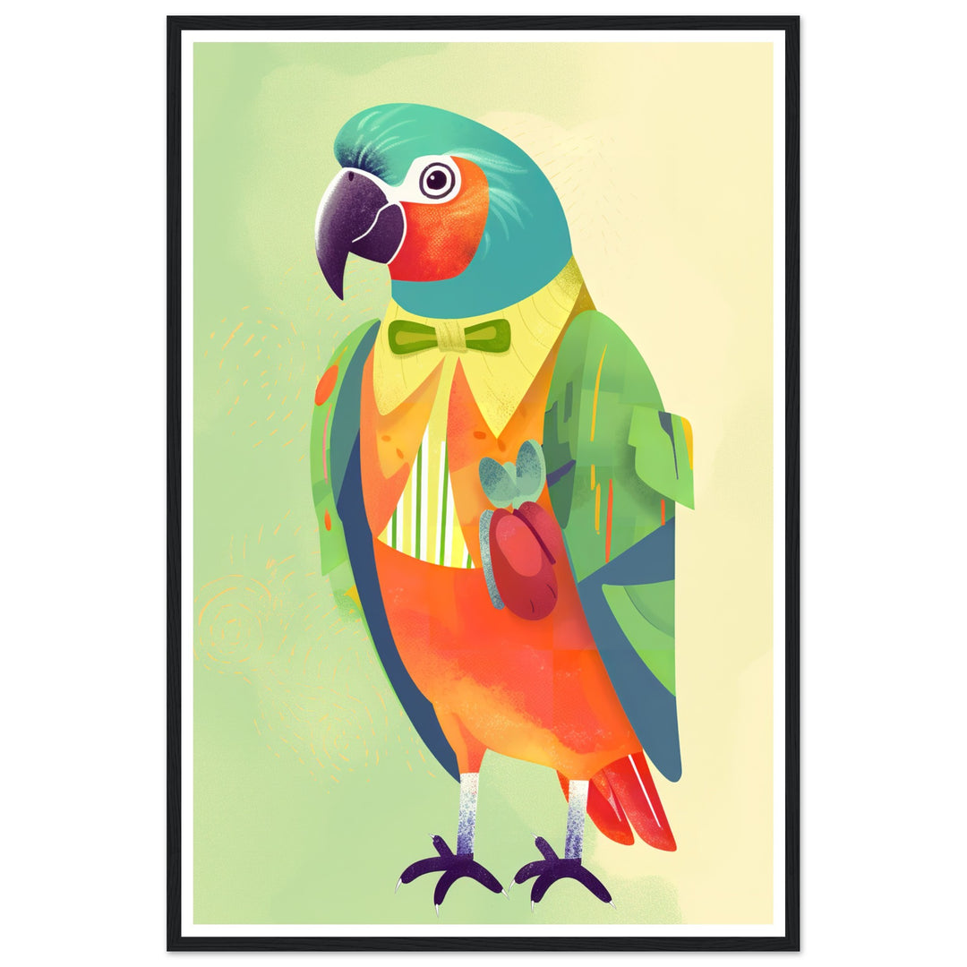 Feathered Parrot Vibrant Wall Art Print