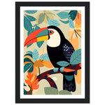 Load image into Gallery viewer, African Textile-Inspired Toucan Vibrant Bird Wall Art Print
