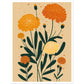 Marigold Minimalist Flower Bloom Wall Art Print