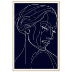 Load image into Gallery viewer, Graceful Contours - Minimalist Woman Portrait Wall Art Print