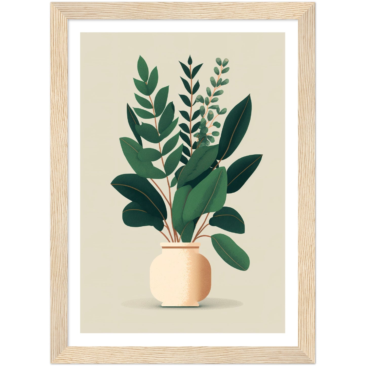 ZZ Plant Vase Wall Art Print