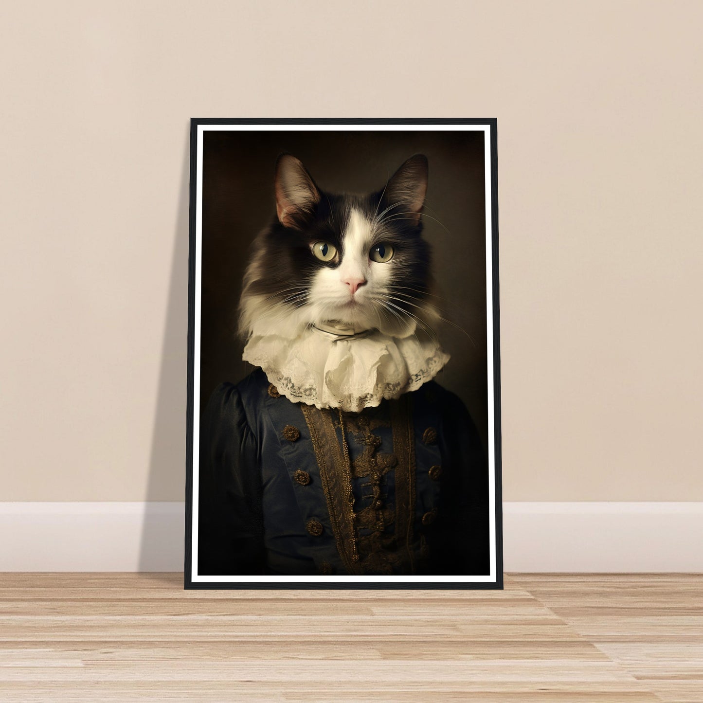 Vintage Tudor-Era Ragdoll Cat Portraiture Wall Art Print