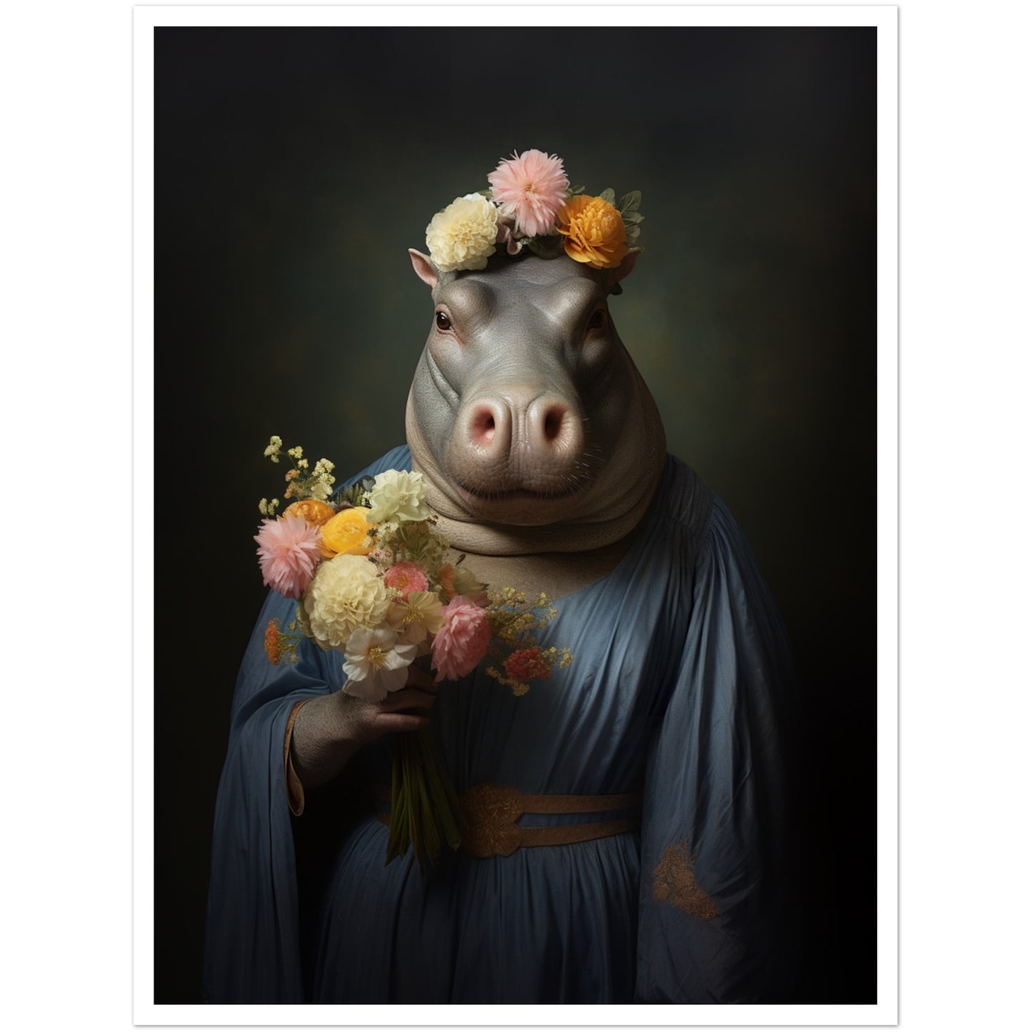 Regency Hippo With Flower Crown