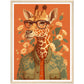 Giraffe Chic Illustration Wall Art Print