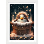 Load image into Gallery viewer, Bubble Bath Baby Penguin Bathroom Wall Art Print
