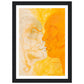 Couple Kissing Orange and Yellow Painting Wall Art Print